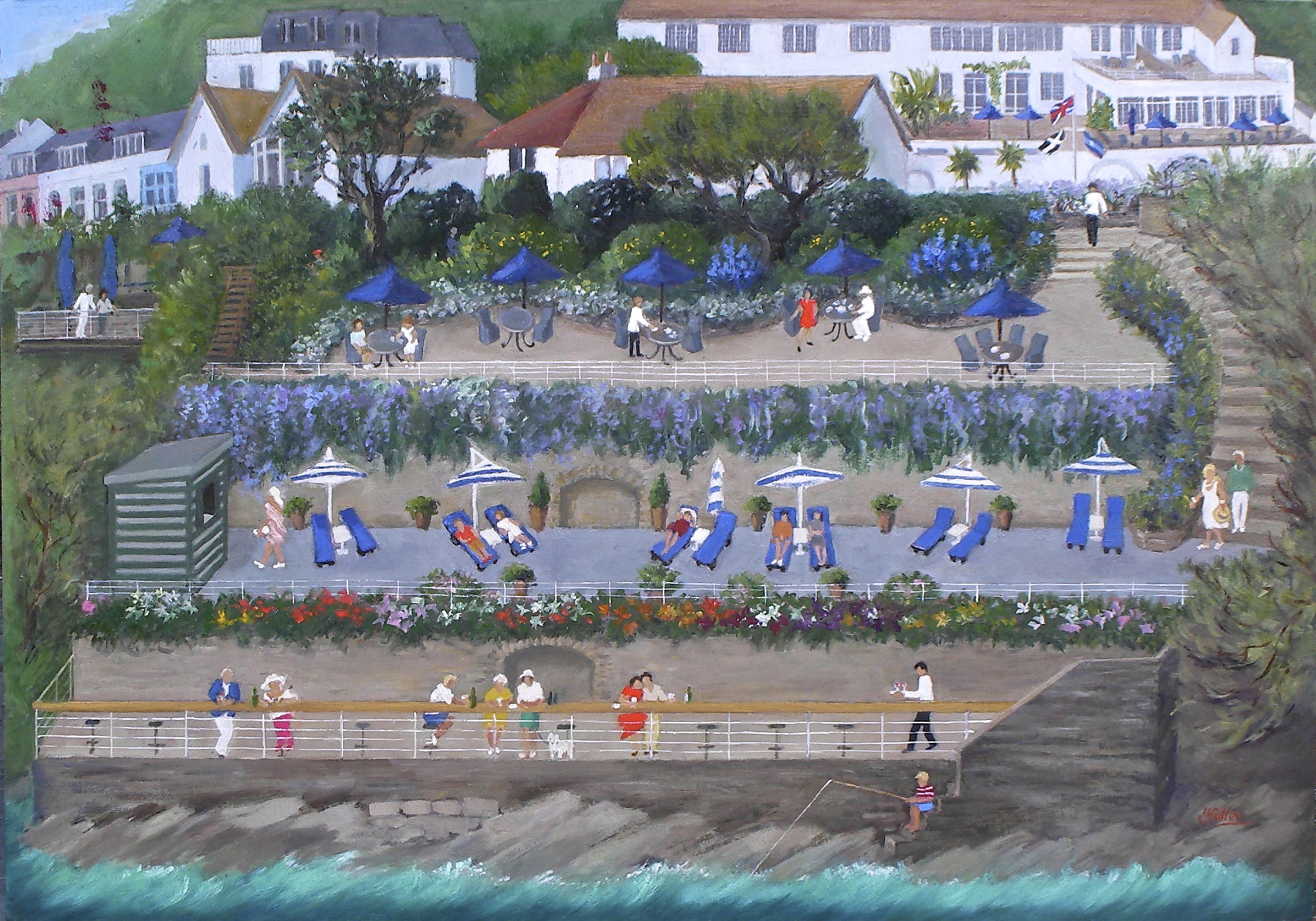 The new Beach Club Garden, Hotel Tresanton