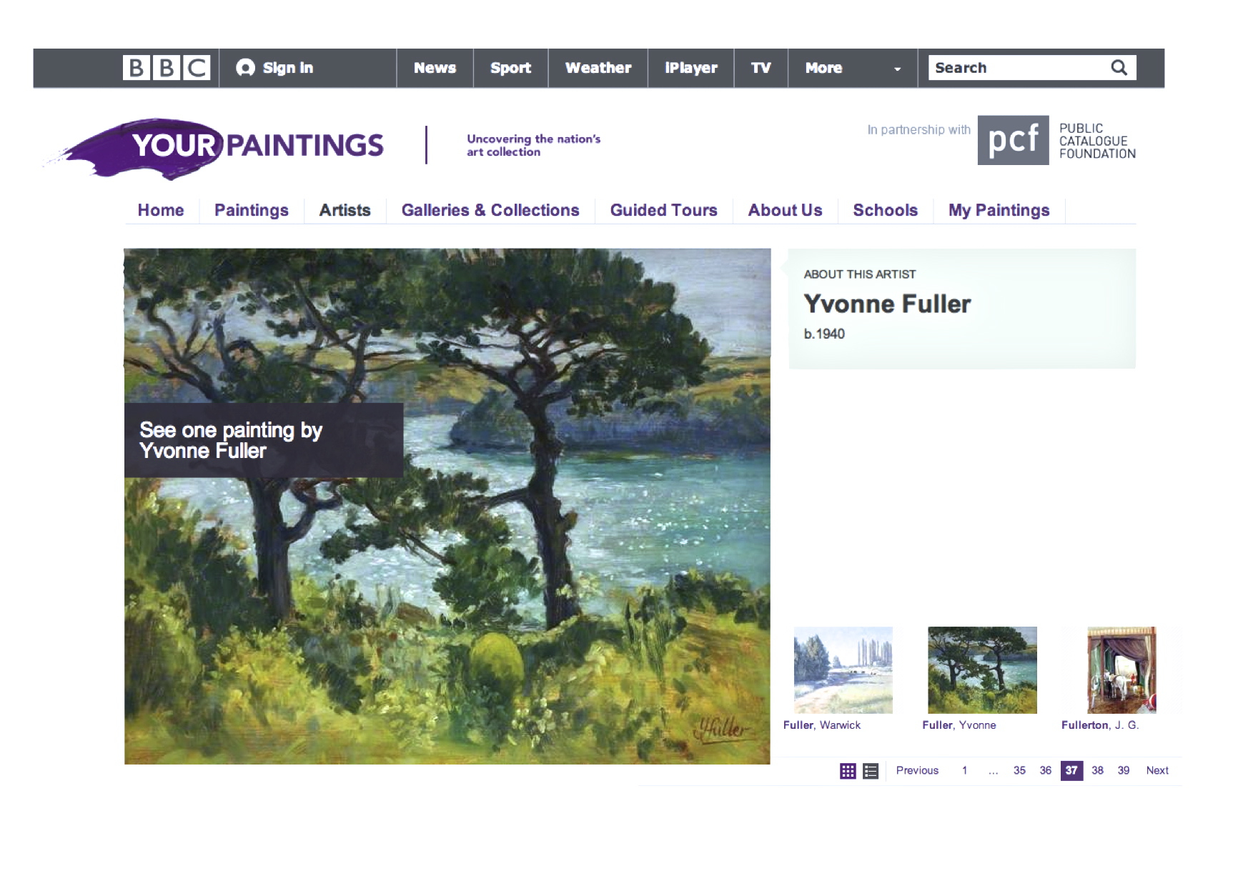 Yvonne Fuller Your Paintings, 108 St Mawes from Lanarth